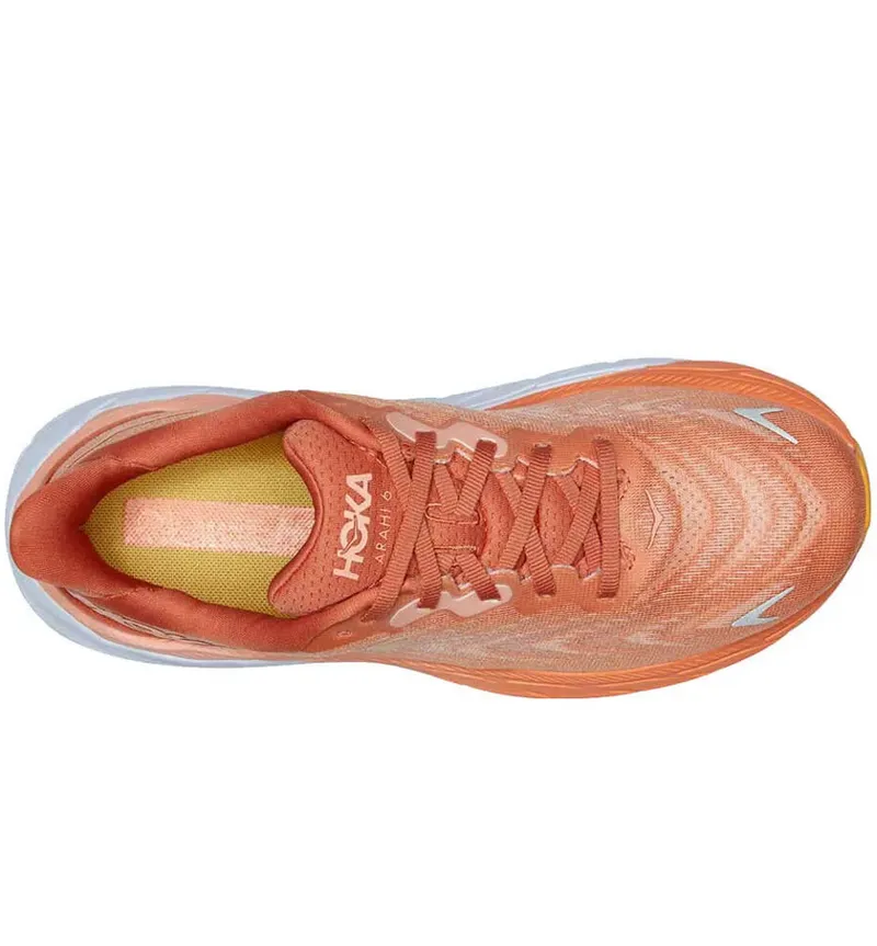 Hoka One One Women's Arahi 6 Running Shoes Sun Baked/Shell Coral-5